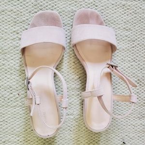 Baby pink suede sandals Samsoe Samsoe